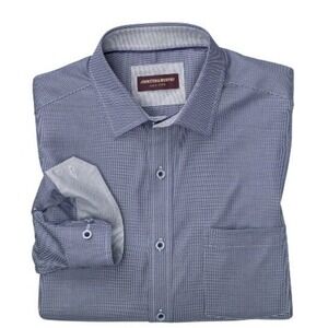 Johnston & Murphy XXL Button Down Crisscross‎ Neat Shirt Long Sleeve Dress Shirt